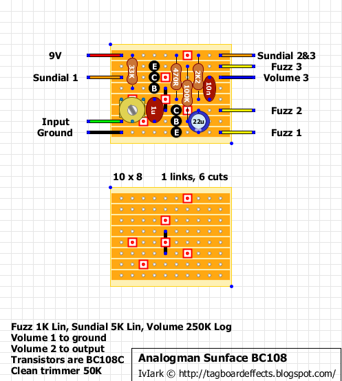 Guitar FX Layouts: Analogman Sunface BC108